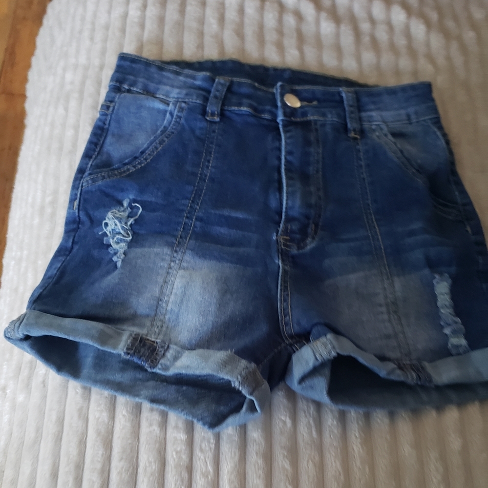 Girls blue jean shorts